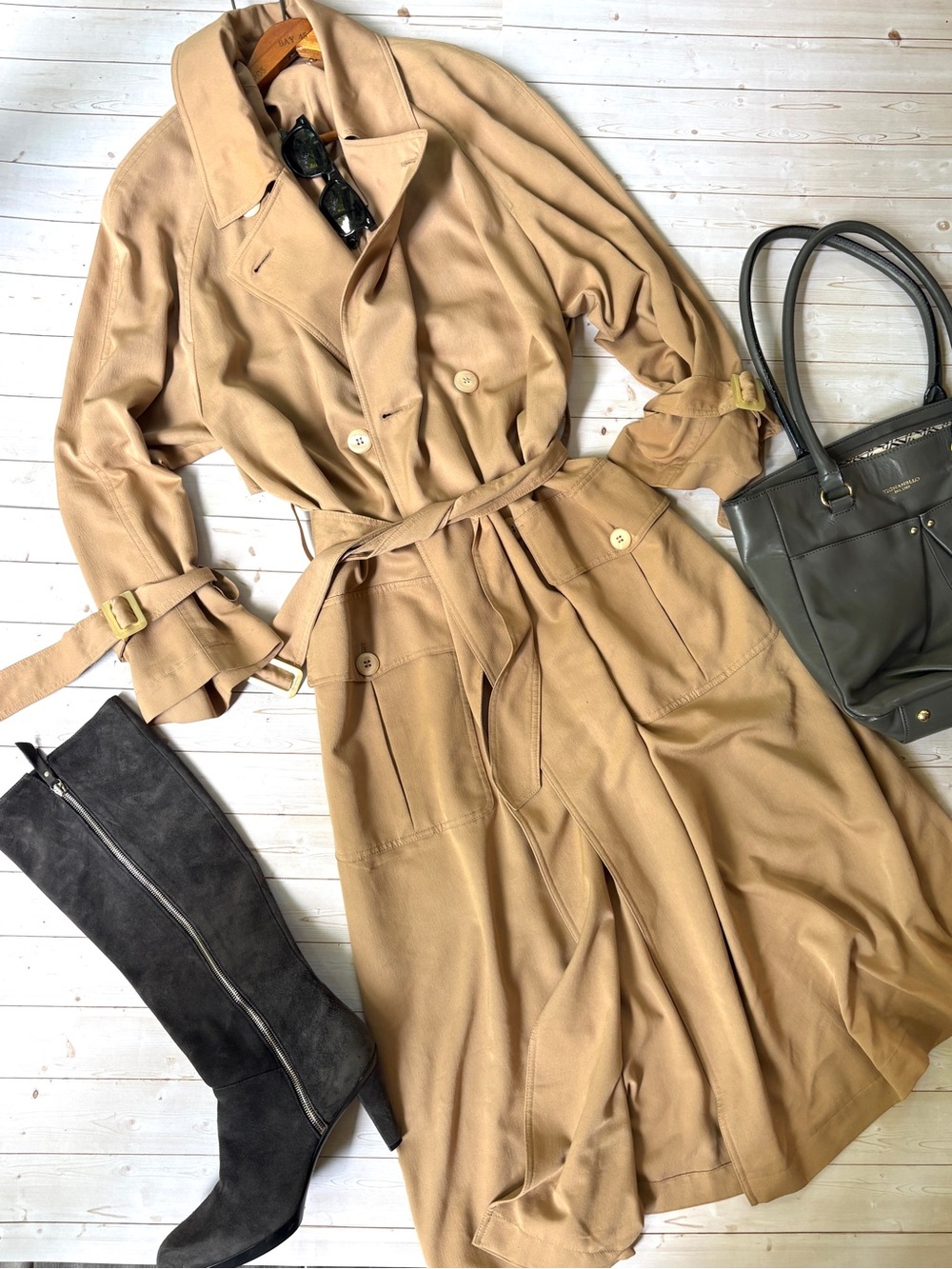 Mondi flowy belted trench coat